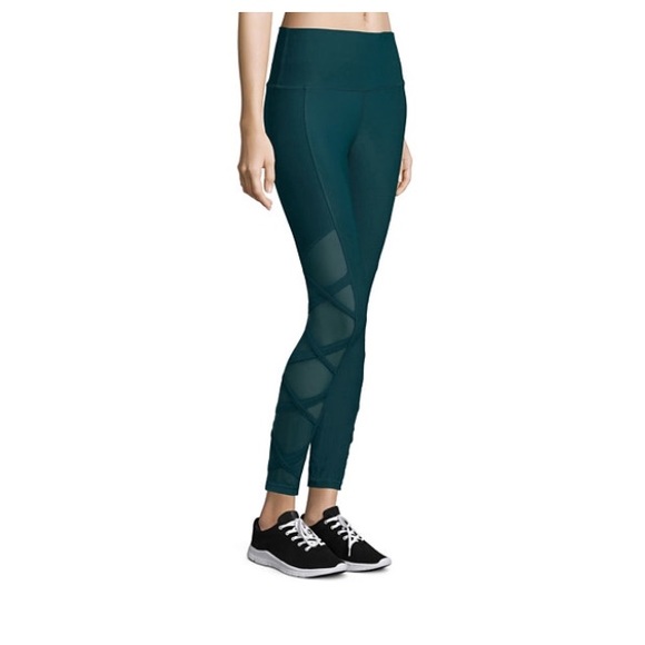 Xersion Pants - Lattice Strappy Mesh Workout Legging